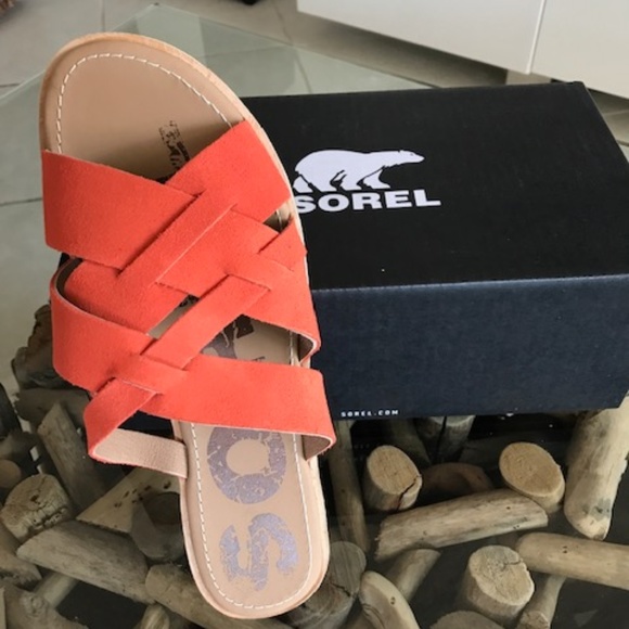 Sorel Shoes - SOREL Ella Slide Zing Leather Strappy Sandals